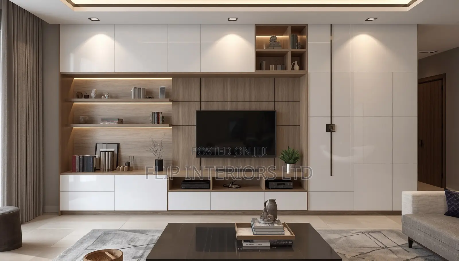 Custom Console Wall Unit