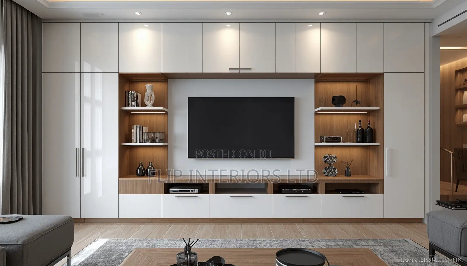 Custom Console Wall Unit