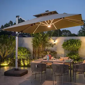 Sky Outdoor Cantilever Patio Umbrella With Lights