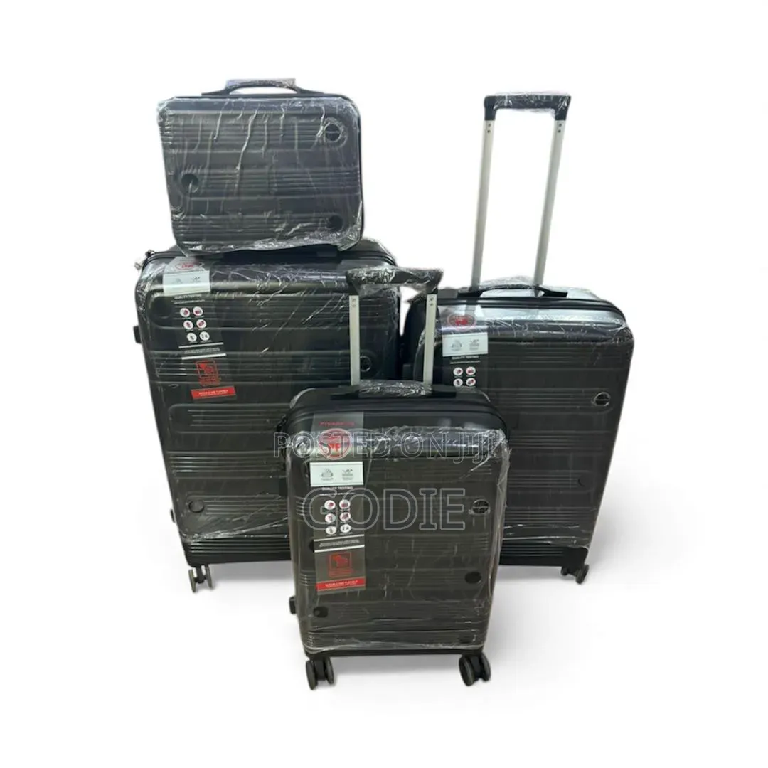 3-Piece Soft Rubber Suitcase Set