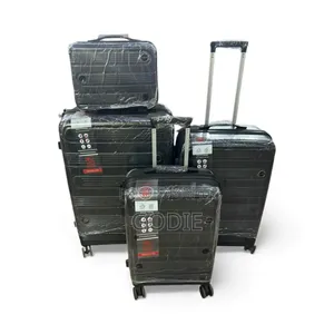 3-Piece Soft Rubber Suitcase Set