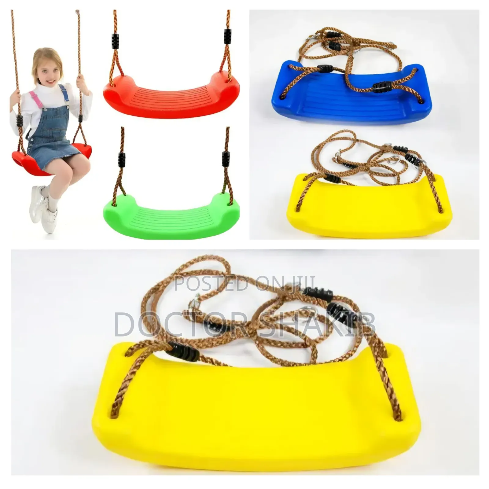 Heavy-duty Plastic Swing Seats With Adjustable Ropes