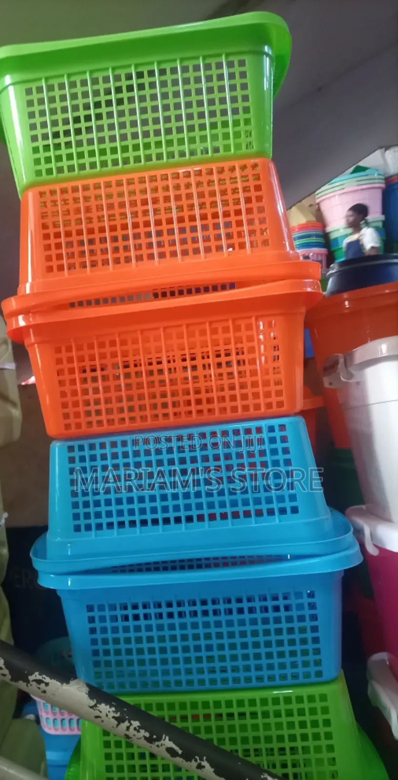 Colorful Plastic Mesh Storage Baskets