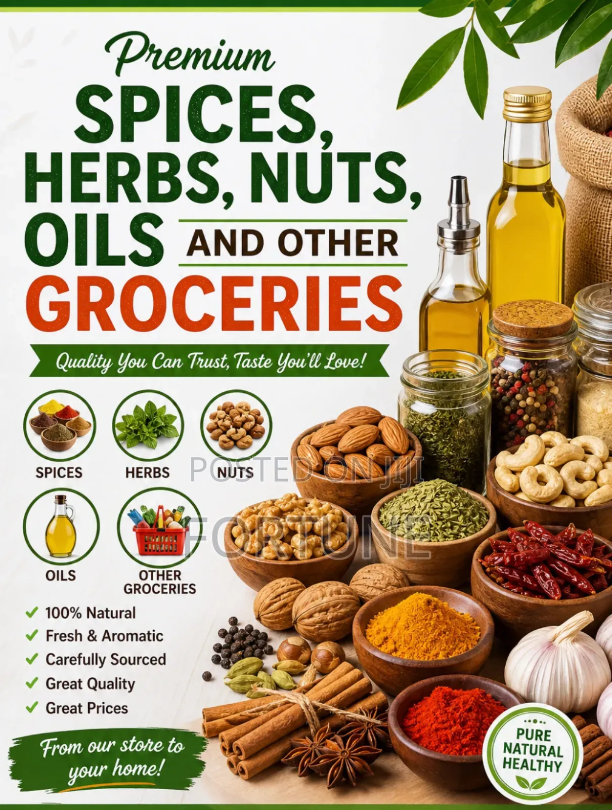 Spices, Herbs, Nuts And Oils