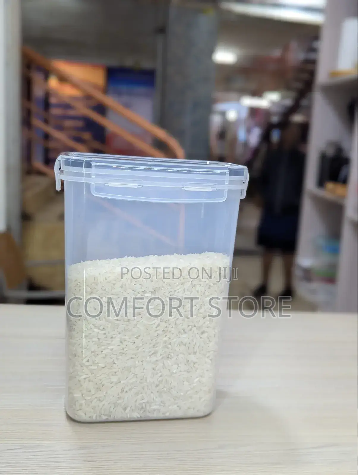 4 Set Rectangular Food Sealed Jar Kitchen Grain Storage Box