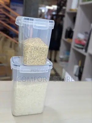 4 Set Rectangular Food Sealed Jar Kitchen Grain Storage Box