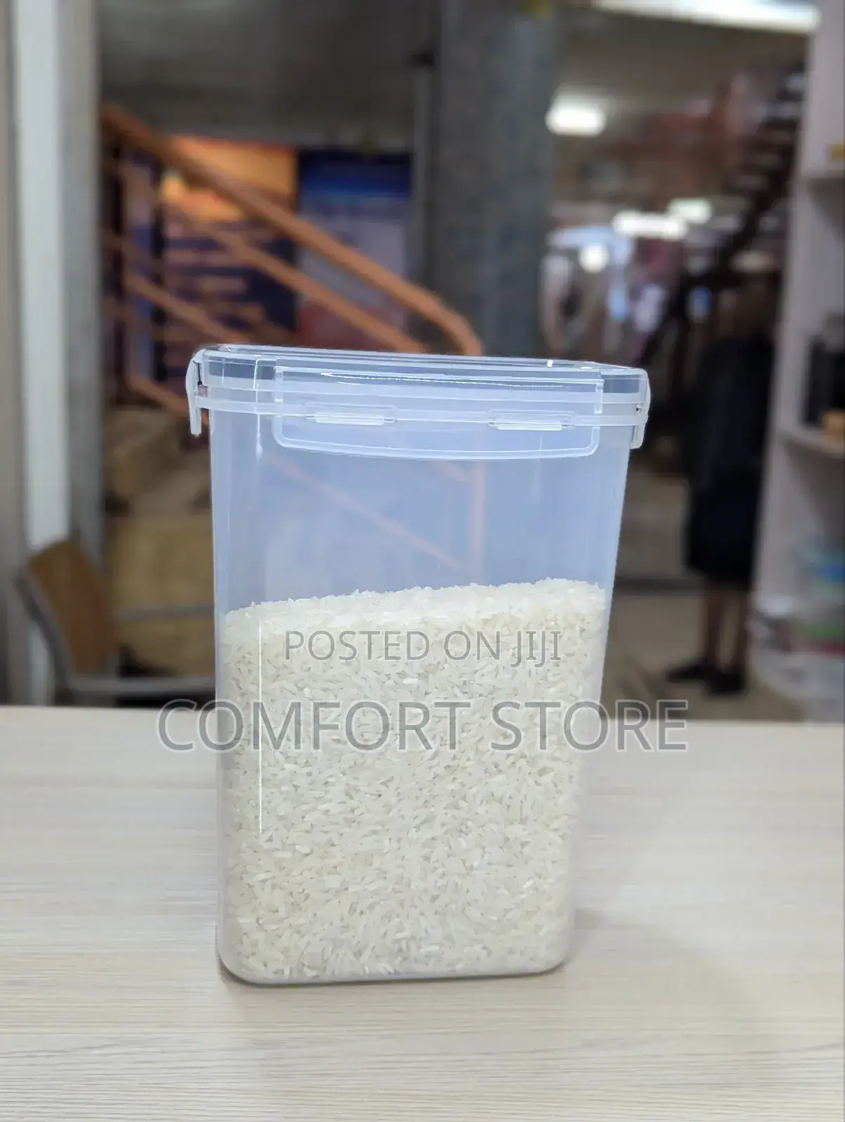 4 Set Rectangular Food Sealed Jar Kitchen Grain Storage Box
