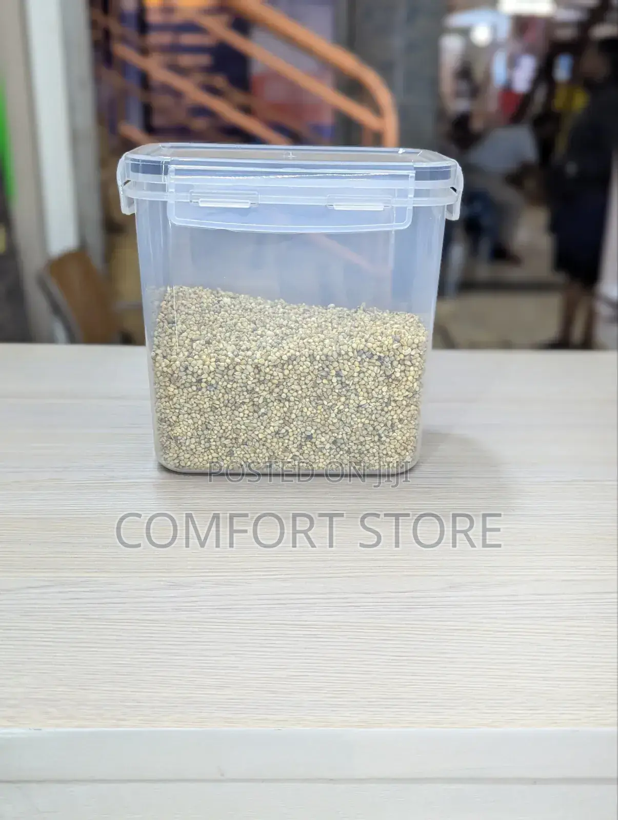 4 Set Rectangular Food Sealed Jar Kitchen Grain Storage Box