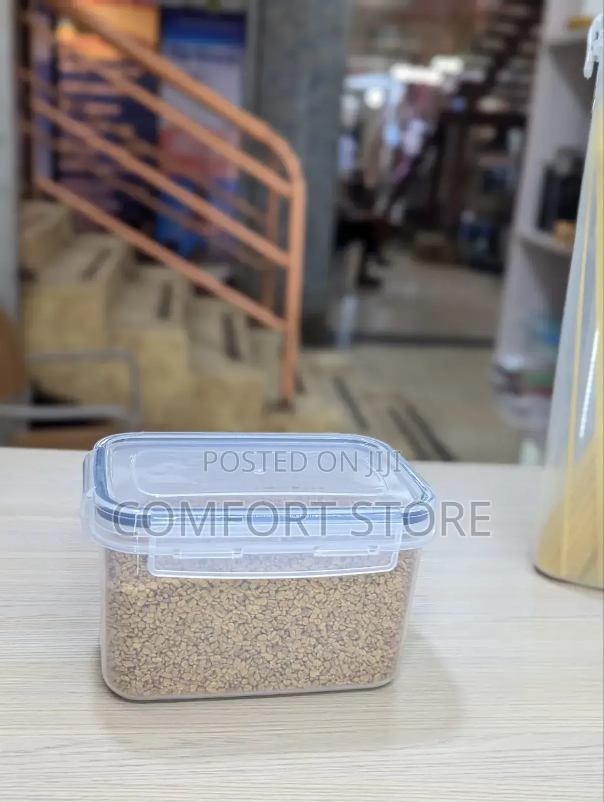 4 Set Rectangular Food Sealed Jar Kitchen Grain Storage Box