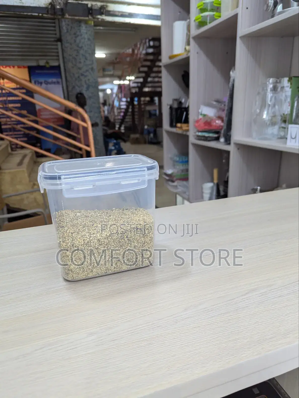 4 Set Rectangular Food Sealed Jar Kitchen Grain Storage Box