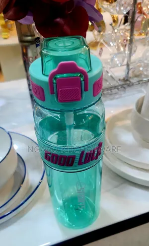 Juice Bottle With a Straw