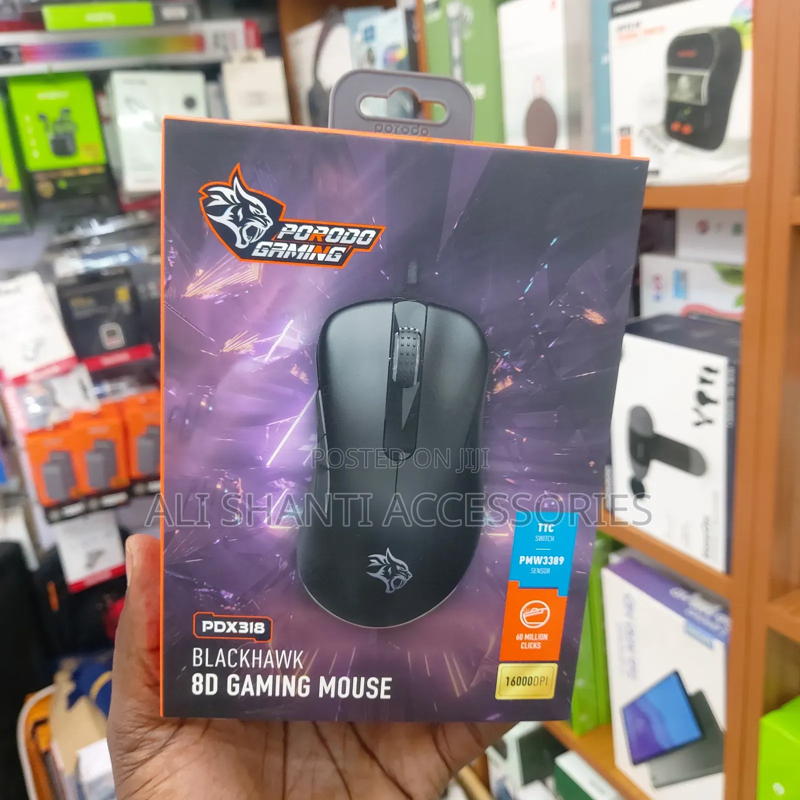 Pdx318 Black Hawk 8d Gaming Mouse Porodo