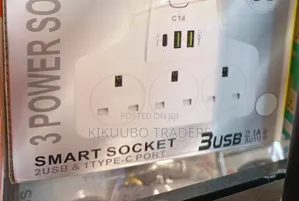 White Busb Brand Smart Safety Power Socket