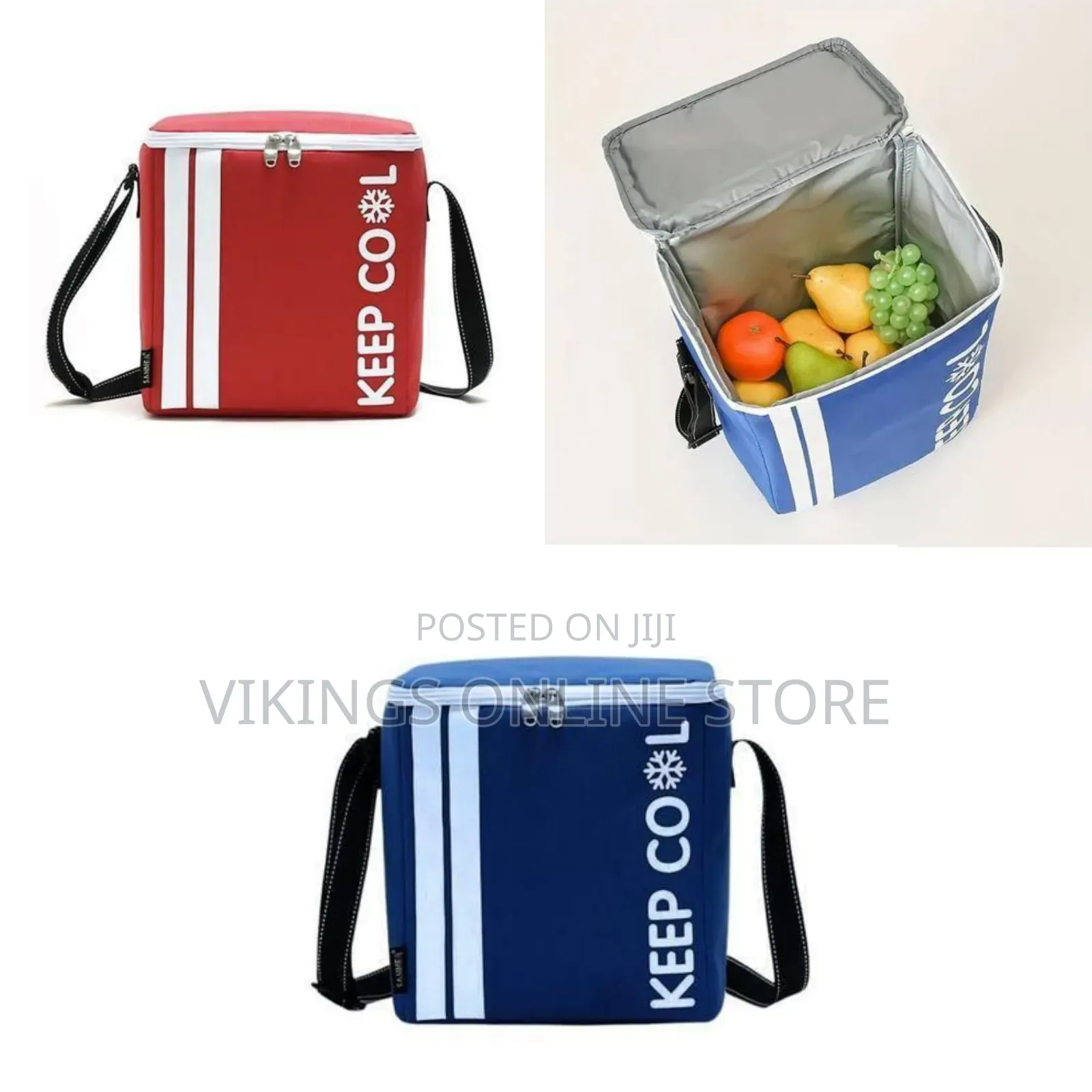 Insulated Portable Cooler Bag With Shoulder Strap - Multicolor