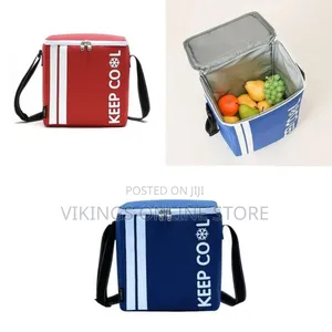 Insulated Portable Cooler Bag With Shoulder Strap - Multicolor