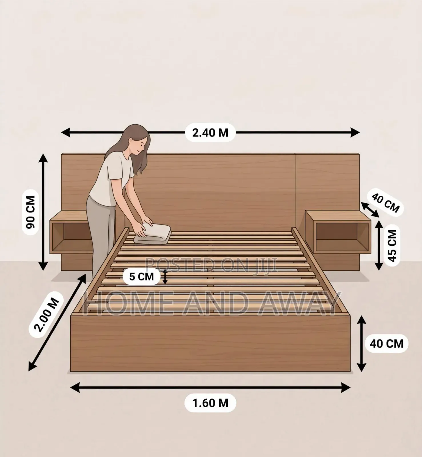 Wall Panel King-Size Wooden Beds Order Now Any Design