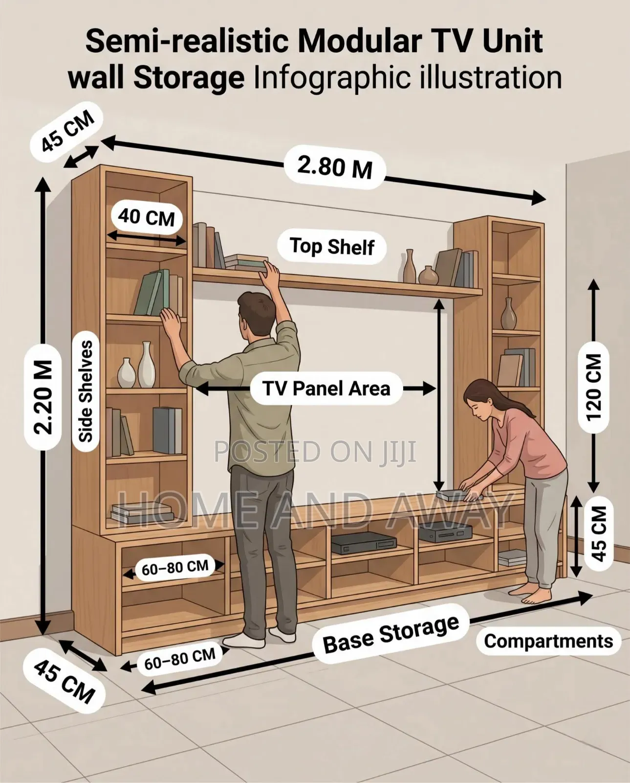 Wall Unit Tv Stands With Storage - In Any Colour