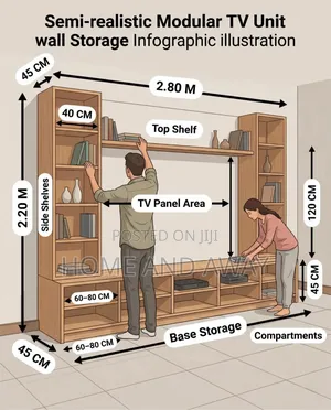 Wall Unit Tv Stands With Storage - In Any Colour