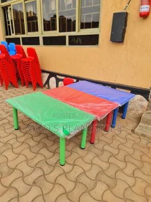 Metal Stand Kids Plastic Table Kids Plastic Table *Blue *