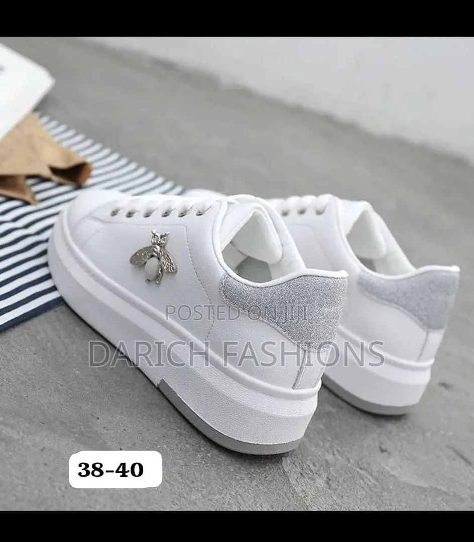 Women's White Platform Sneakers