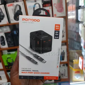 Porodo Universal Travel Multi Port Quick Charger
