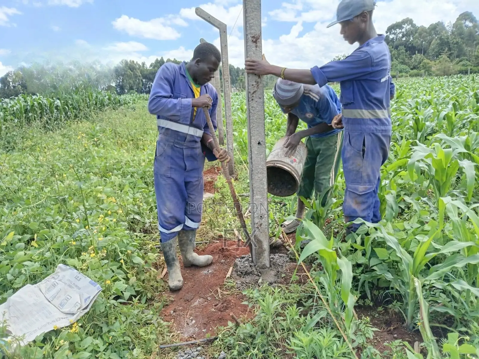 Onsite Concrete Pole Casting | Chain Link Fencing Services