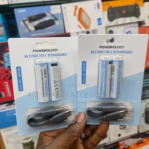 Powerology Aa 2 Pack Usb-C Rechargeable Batteries