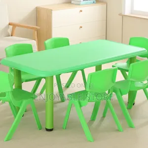 A Set of Kids Table and Chairs