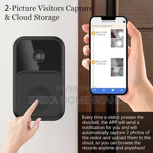 Smart Wireless Remote Video Doorbell, Camera Wireless Intercom Doorbel