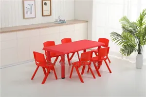 Elegant Kindergarten Plastic Baby Table and Chairs Set