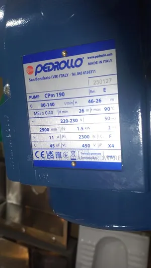 2hp,Pedrollo Surface Pump.