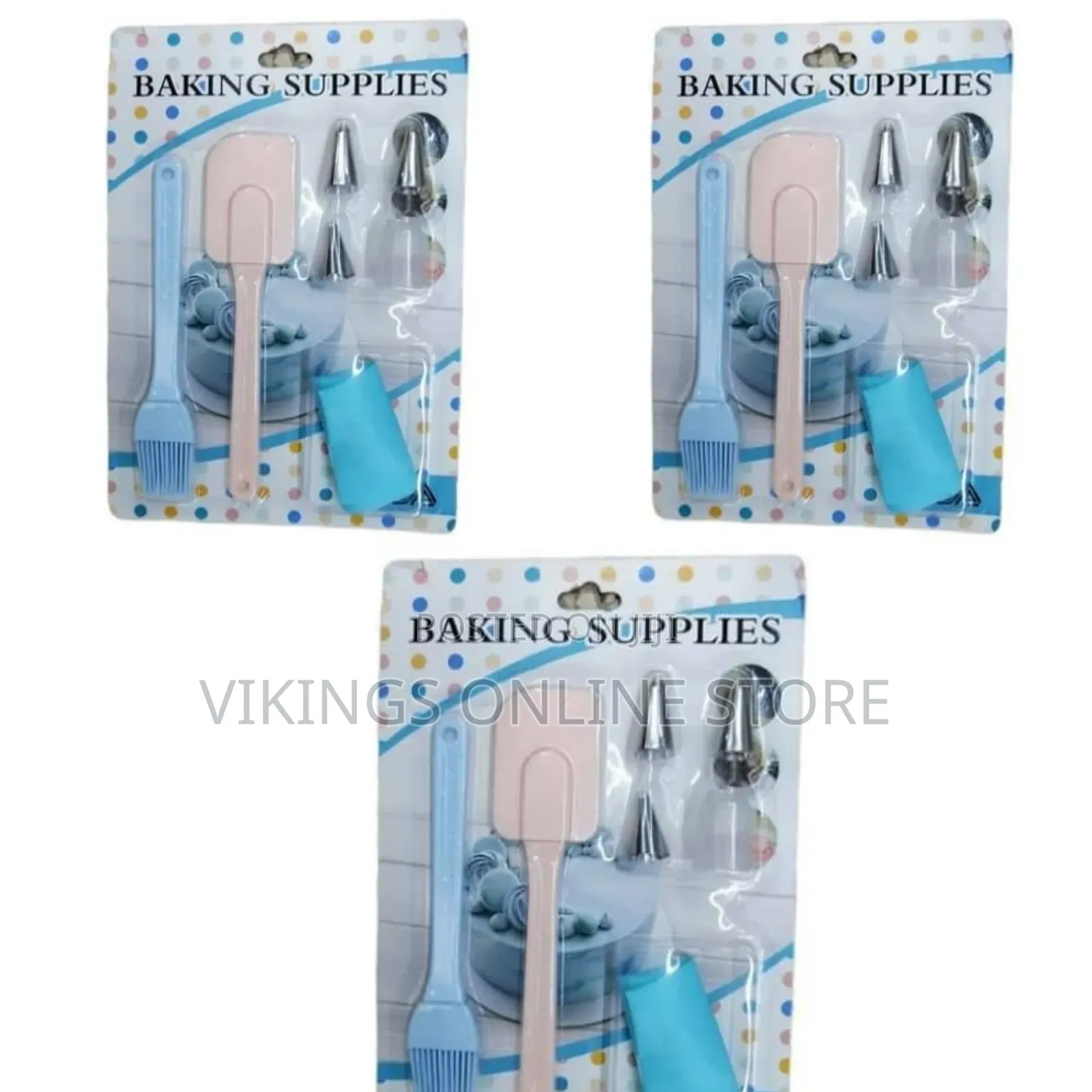 6 Piece Cake Decorating Silicone Spatula Oil Brush Frosting Icing