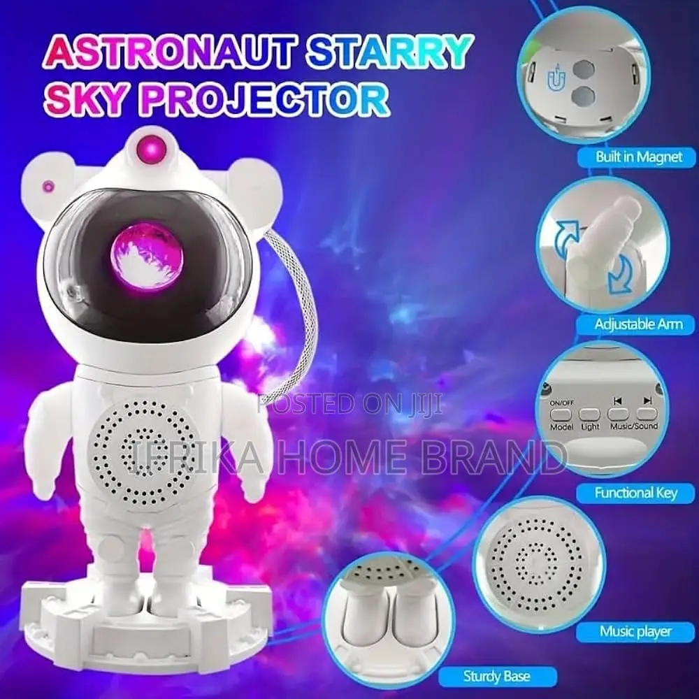 Starry Sky Effect Led Projector With Bluetooth Speaker, Astronaut