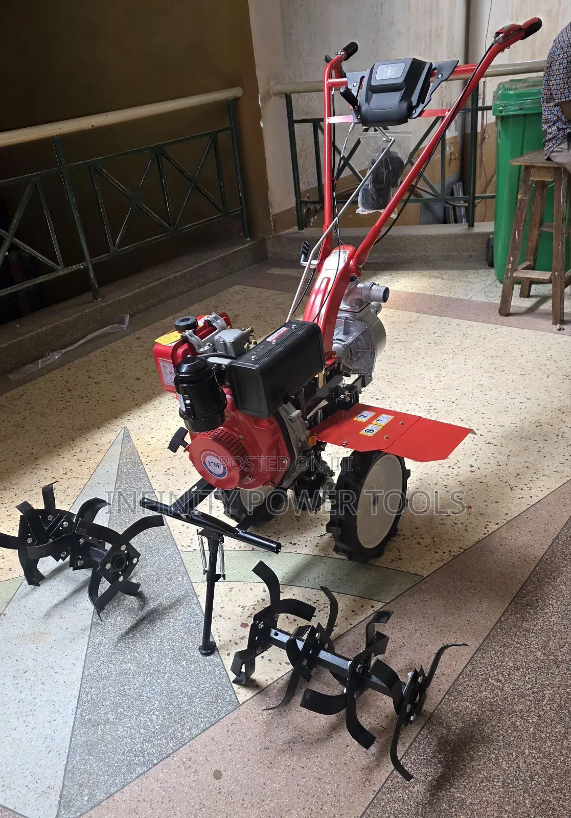 Tilling Machine With Water Pump