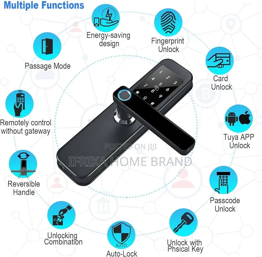 Fingerprint Door Lock Keyless Entry Keypad Biometric Lock