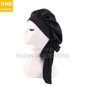 Satin Long Hair Nightcap Makeup Cap