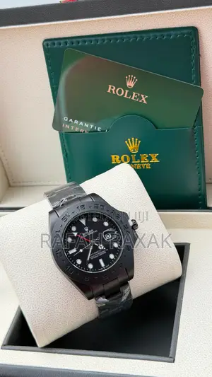 Plain Black Rolex Oyster Perpetual Watch