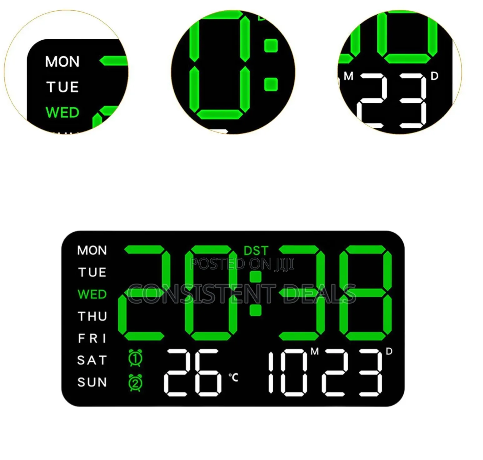 Large Digital Wall Clock