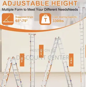Aluminum Folding Ladder With Ratchet Levelers Wheels