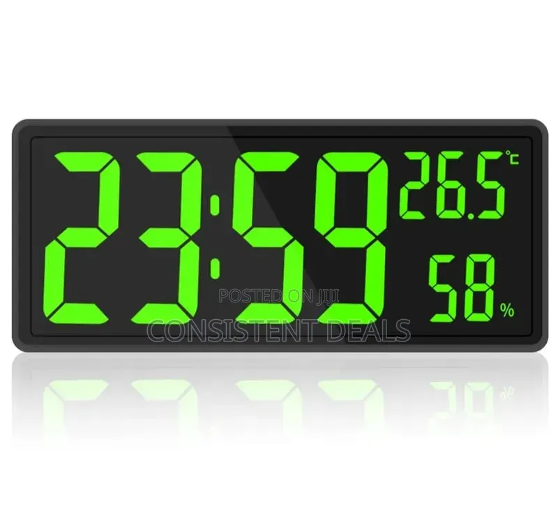 Wall Clock Indoor Temperature Humidity Electronic Clock