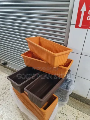 Clay Brown Rectangular Plastic Flower Pots Plastic Flower Pots
