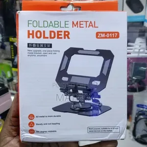 Foldable Metal Tablet Stand – Durable, Adjustable Perfect for All