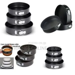 3 Pieces of Cake Mould Pans - Black
