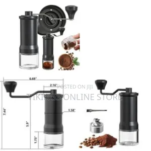 Manual Coffee Grinder With Adjustable Ceramic Conical Hand Burr