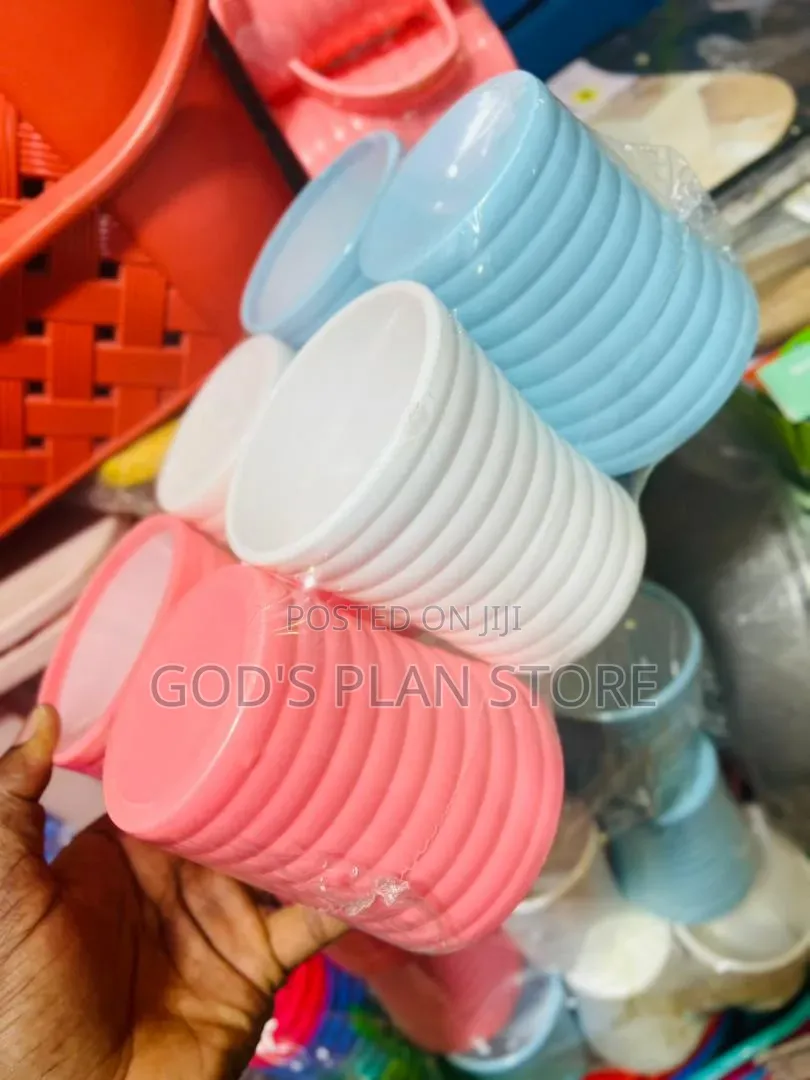Stripped Plastic Cups Plastic Cups 12pcs
