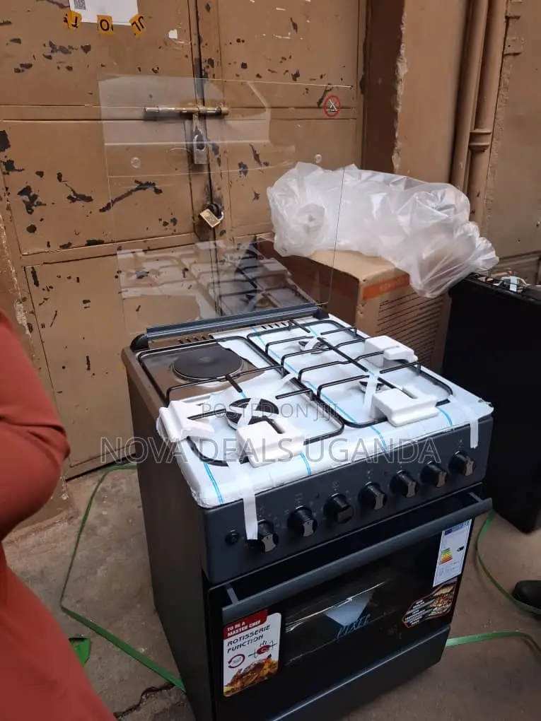 Pixel 50x60 Black Cooker 3+1 Gas Electric Oven