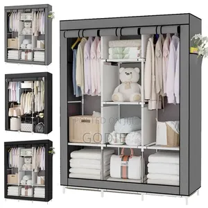 3 Column Portable Fabric Wardrobe Organizer