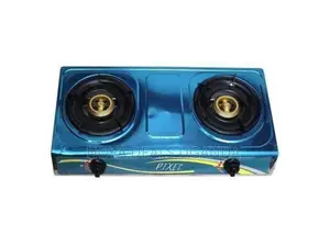 Pixel Double Gas Burner Stainless Steel Auto Ignition Stove