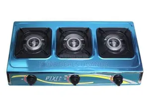 Pixel Triple Gas Burner Stainless Steel Auto Ignition Stove