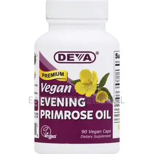 Deva Evening Primrose Oil, Premium, Vegan, Vegan Caps (90 Each .